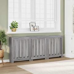 vidaXL Radiator Cover Grey Sonoma 205 x 21.5 x 83.5 cm Engineered Wood 1