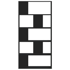 vidaXL Bookcase 5-Tier Black 80,5x23,5x162,5 cm Engineered Wood 3