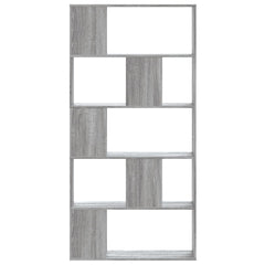 vidaXL Bookcase 5-Tier Grey Sonoma 80,5x23,5x162,5 cm Engineered Wood 3