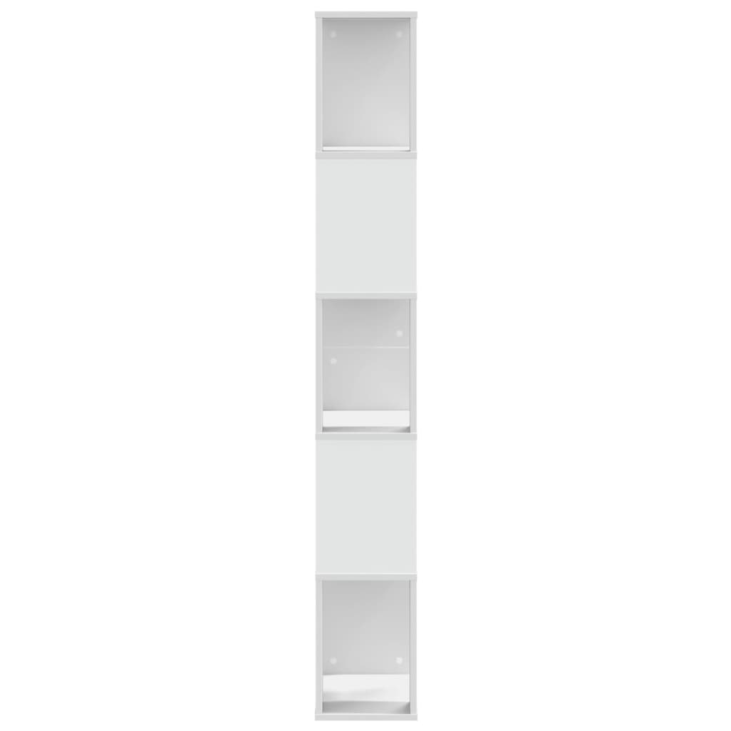 vidaXL Bookcase 5-Tier White 45x23,5x162,5 cm Engineered Wood 4