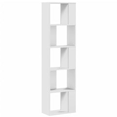 vidaXL Bookcase 5-Tier White 45x23,5x162,5 cm Engineered Wood 5