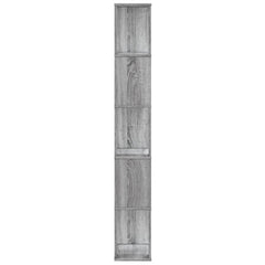 vidaXL Bookcase 5-Tier Grey Sonoma 45x23,5x162,5 cm Engineered Wood 5