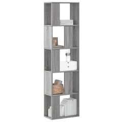 vidaXL Bookcase 5-Tier Grey Sonoma 45x23,5x162,5 cm Engineered Wood 1
