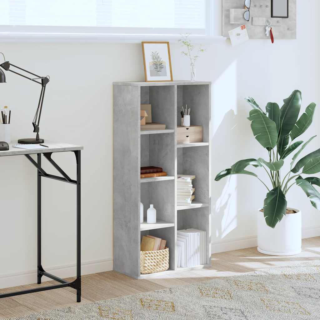 vidaXL Bookcase Concrete Grey 50x25x105 cm Engineered Wood 3