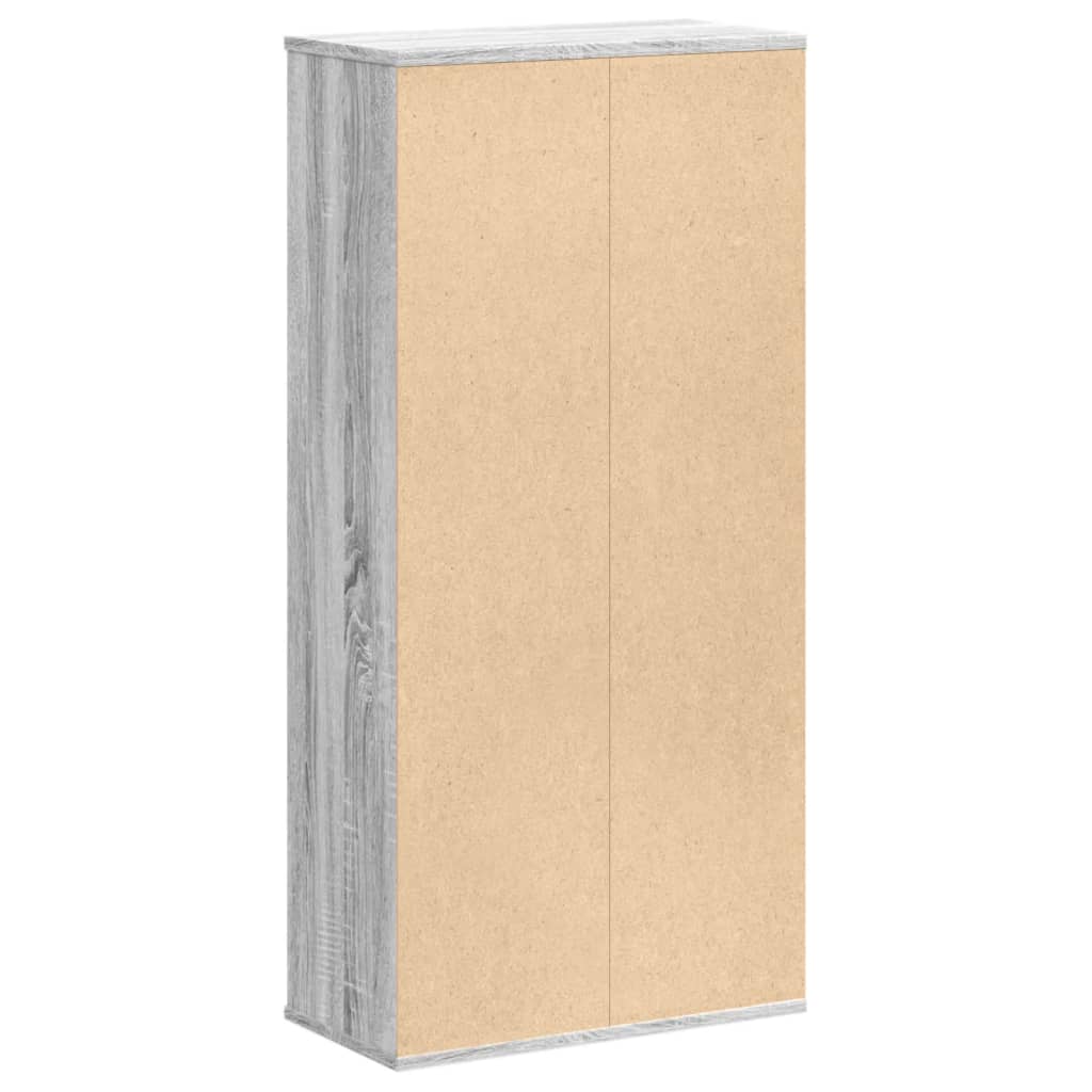vidaXL Bookcase Grey Sonoma 50x25x105 cm Engineered Wood 6