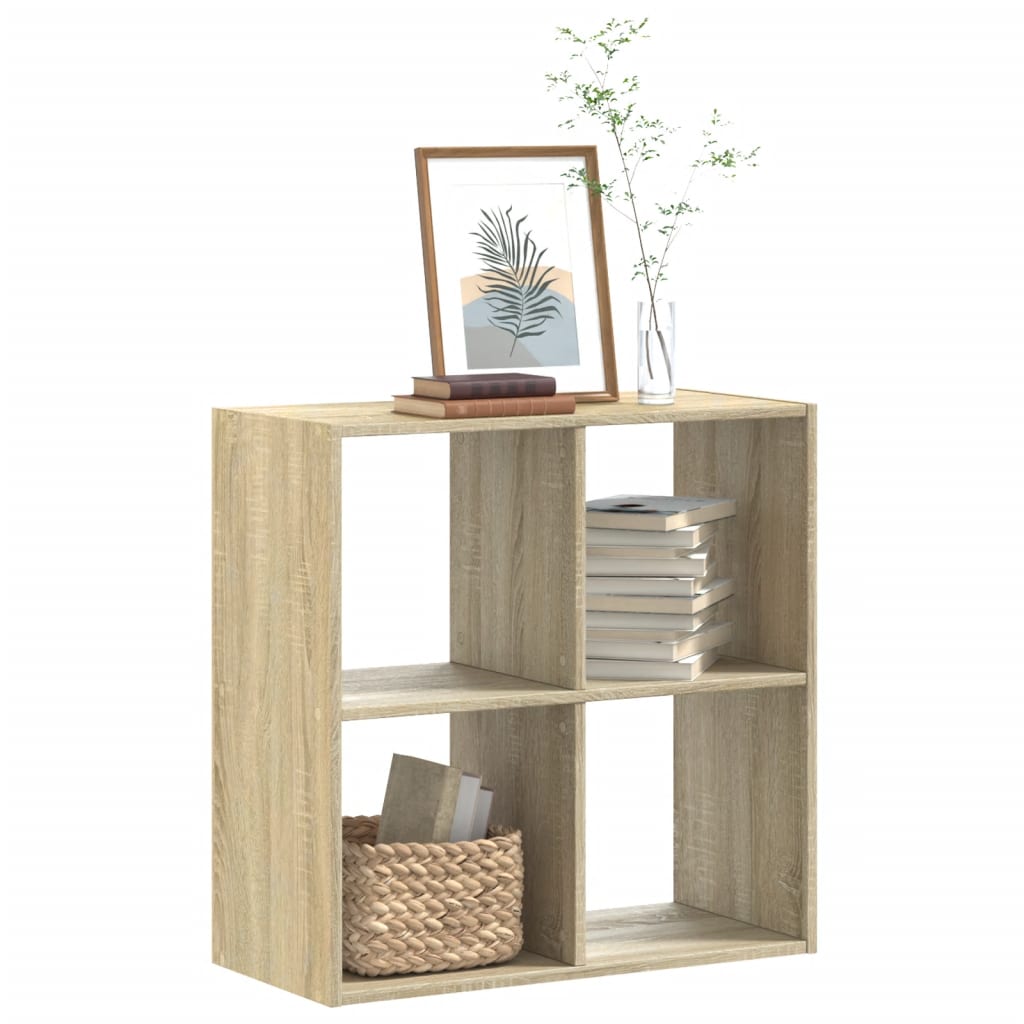 vidaXL Bookcase Sonoma Oak 68,5x32x68,5 cm Engineered Wood 1