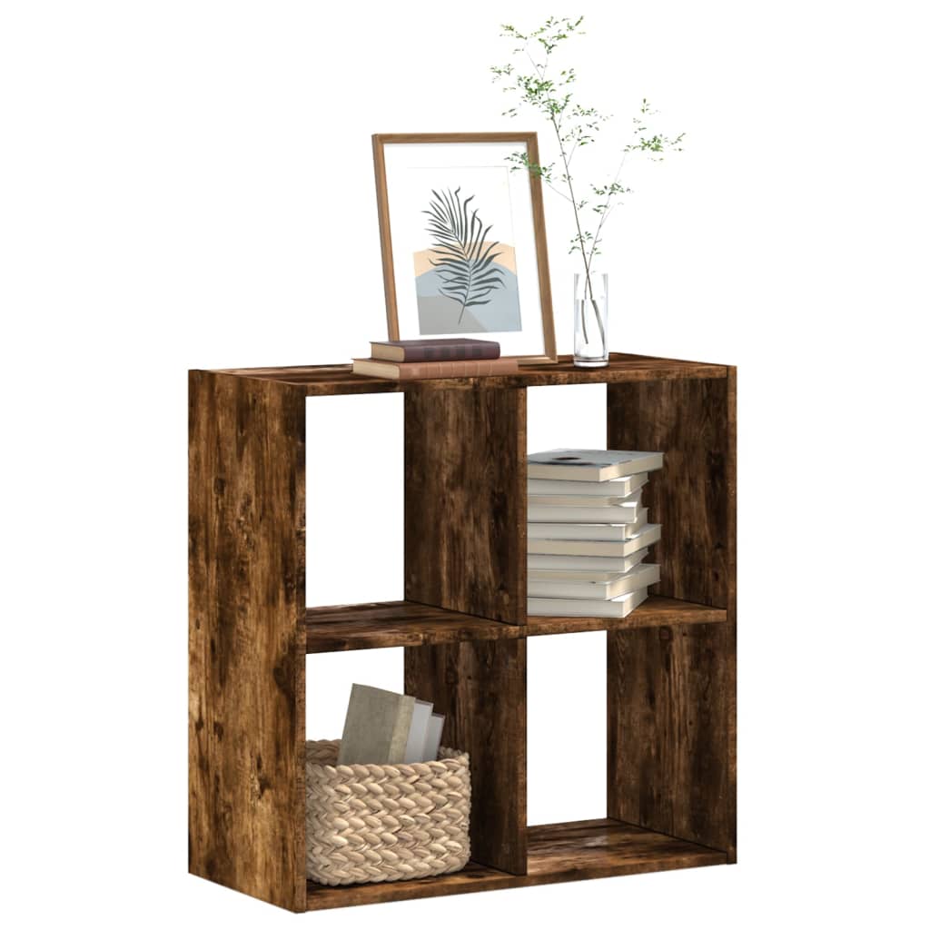 vidaXL Bookcase Smoked Oak 68,5x32x68,5 cm Engineered Wood 1
