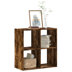 vidaXL Bookcase Smoked Oak 68,5x32x68,5 cm Engineered Wood 1