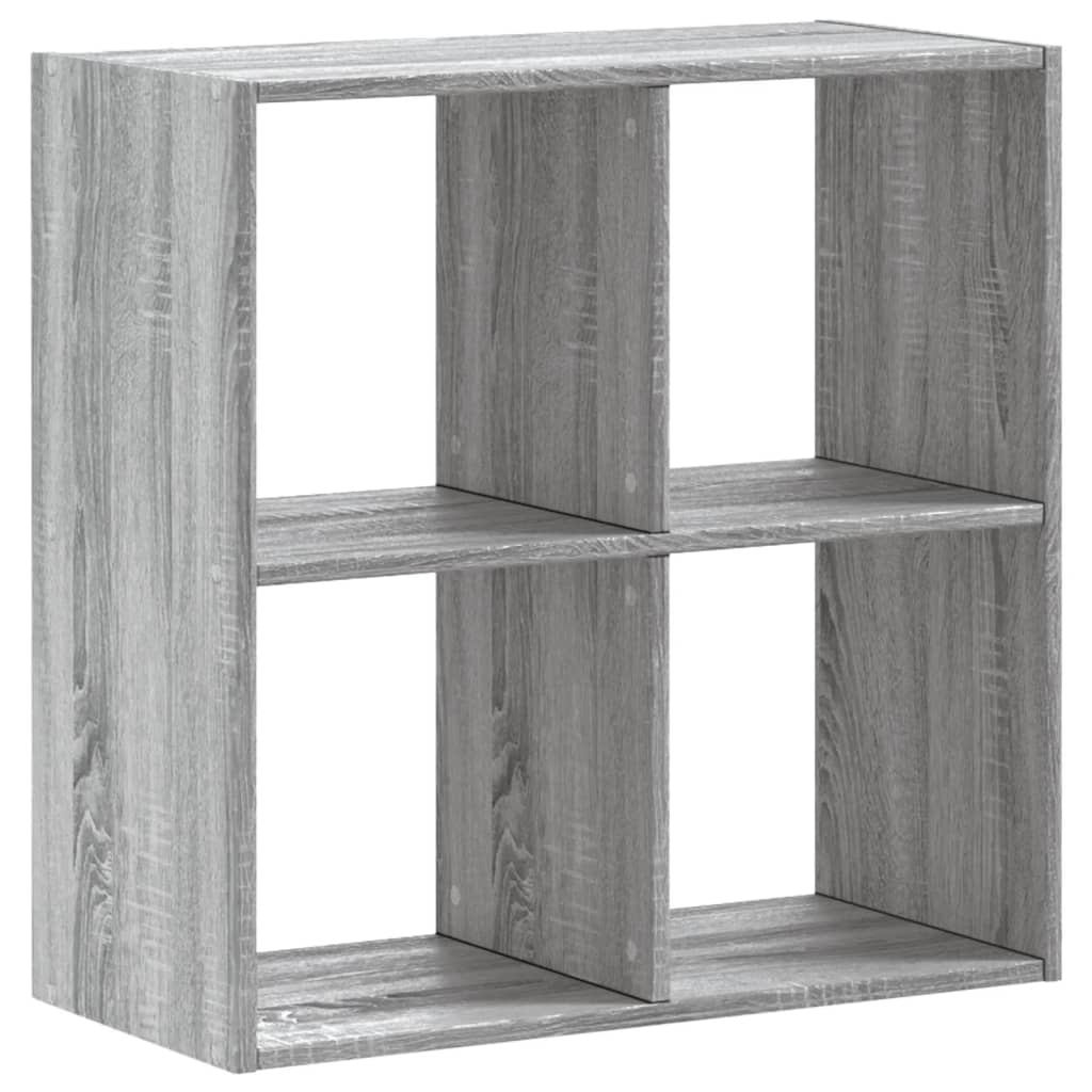 vidaXL Bookcase Grey Sonoma 68,5x32x68,5 cm Engineered Wood 2