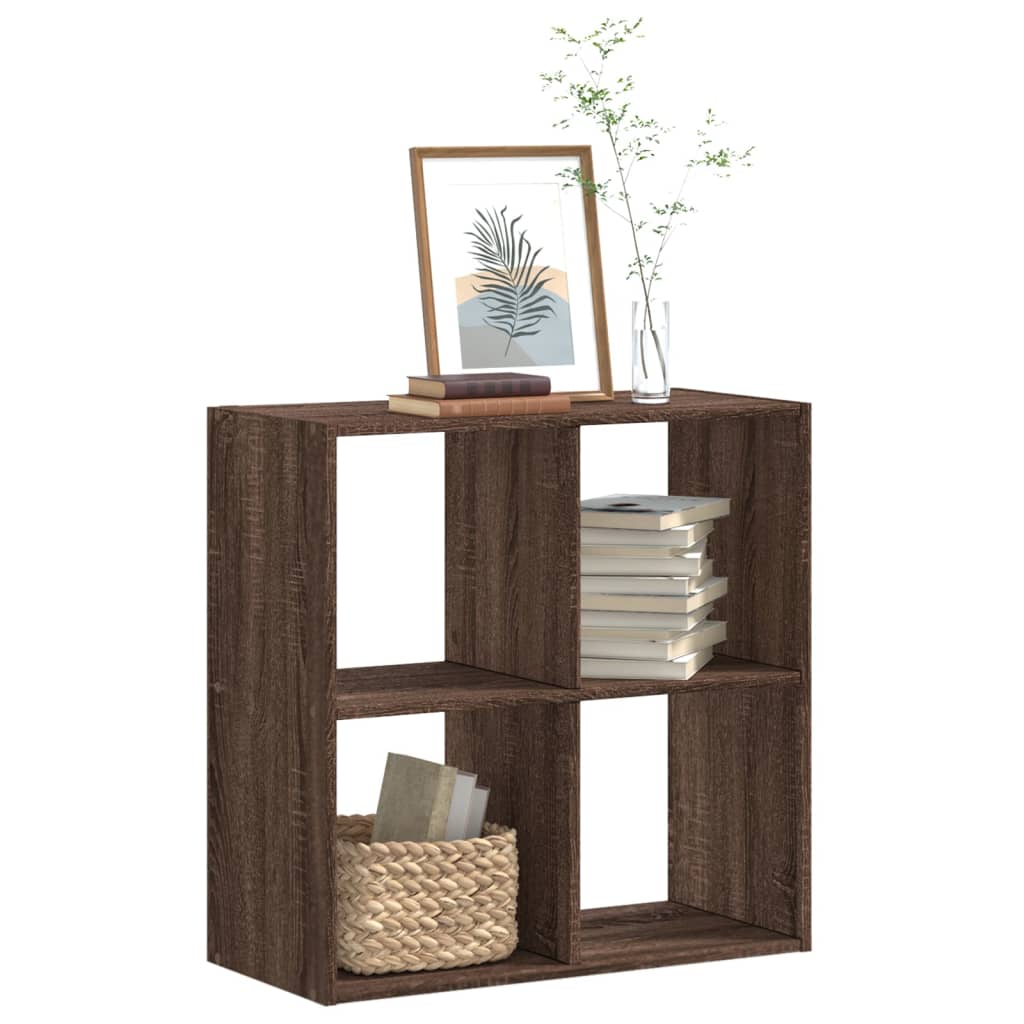 vidaXL Bookcase Brown Oak 68,5x32x68,5 cm Engineered Wood 1