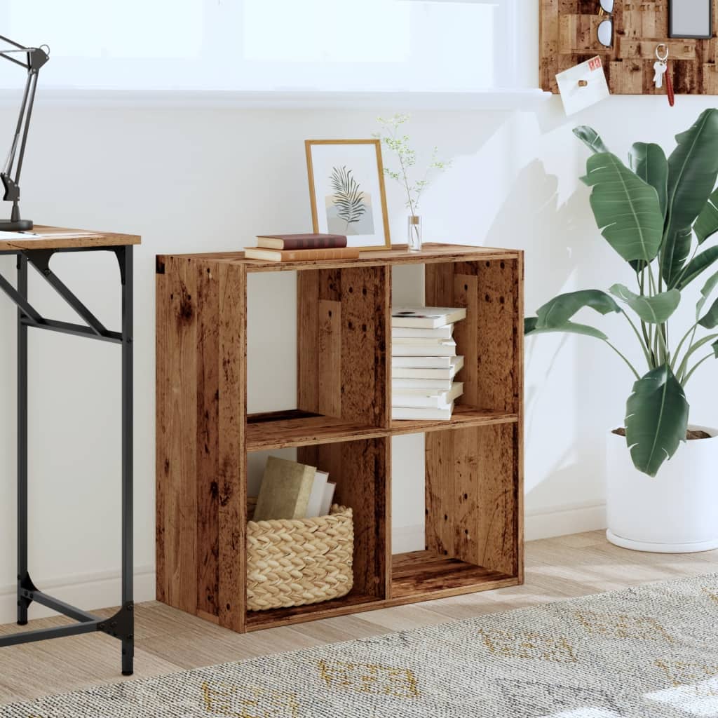 vidaXL Bookcase Old Wood 68,5x32x68,5 cm Engineered Wood 3