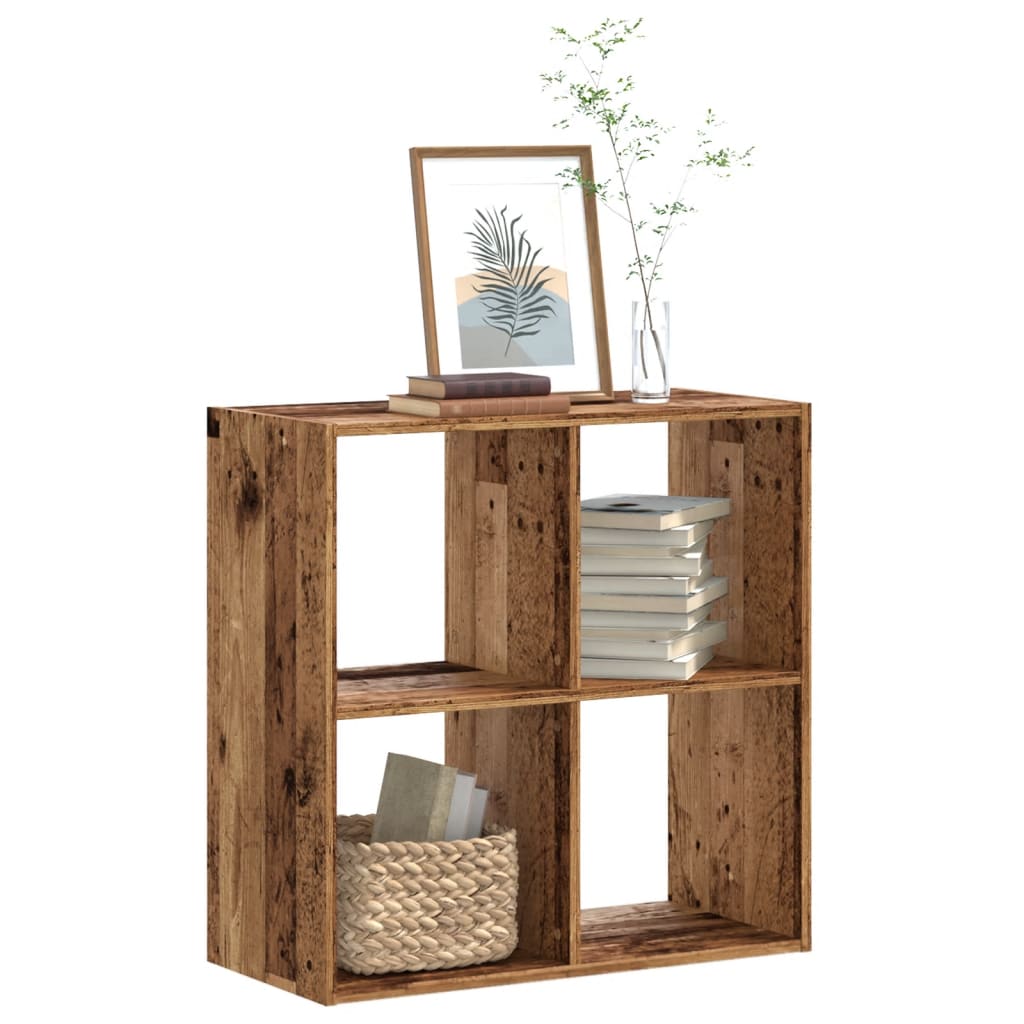 vidaXL Bookcase Old Wood 68,5x32x68,5 cm Engineered Wood 1