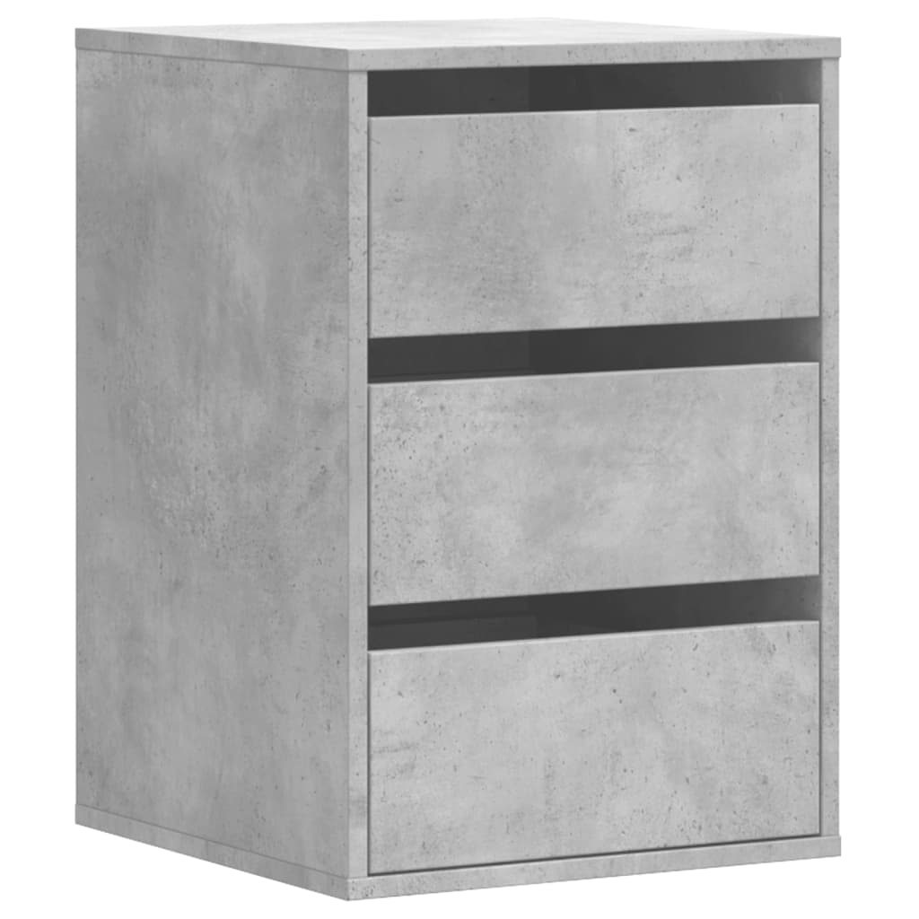 vidaXL Corner Chest of Drawers Concrete Grey 40x41x58 cm Engineered Wood 2