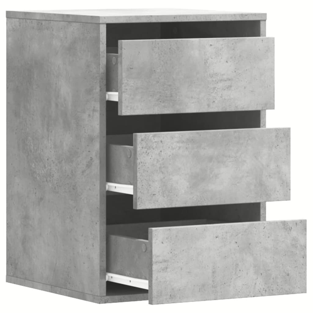 vidaXL Corner Chest of Drawers Concrete Grey 40x41x58 cm Engineered Wood 5