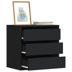 Corner Chest of Drawers 60x41x58 cm Engineered Wood Black
