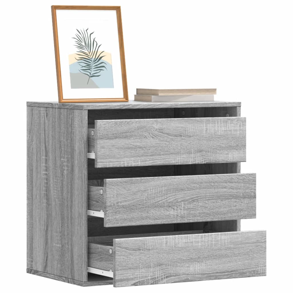 Corner Chest of Drawers 60x41x58 cm Engineered Wood Grey sonoma