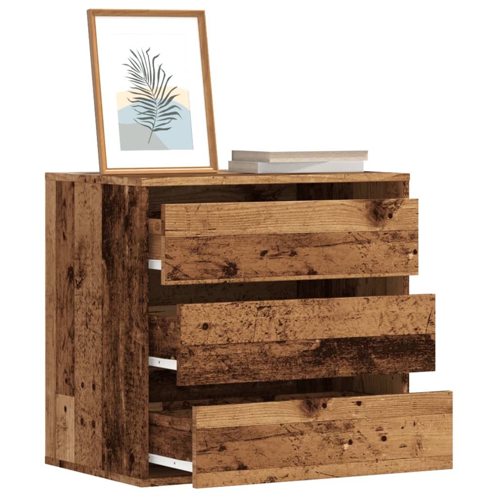Corner Chest of Drawers 60x41x58 cm Engineered Wood Old wood
