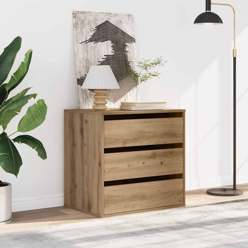 Corner Chest of Drawers 60x41x58 cm Engineered Wood Oak