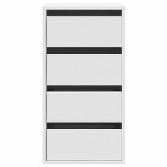 Corner Chest of Drawers Engineered Wood Height 76 cm White 40 cm