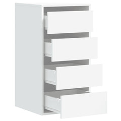 Corner Chest of Drawers Engineered Wood Height 76 cm White 40 cm