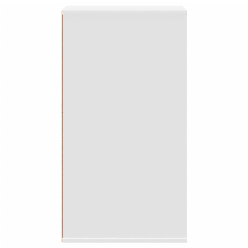 Corner Chest of Drawers Engineered Wood Height 76 cm White 40 cm