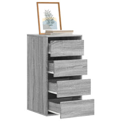 Corner Chest of Drawers Engineered Wood Height 76 cm Grey sonoma 40 cm