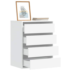 Corner Chest of Drawers Engineered Wood Height 76 cm White 60 cm
