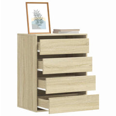 Corner Chest of Drawers Engineered Wood Height 76 cm Sonoma oak 60 cm