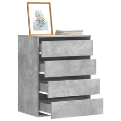 Corner Chest of Drawers Engineered Wood Height 76 cm Concrete grey 60 cm
