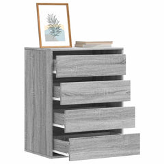 Corner Chest of Drawers Engineered Wood Height 76 cm Grey sonoma 60 cm