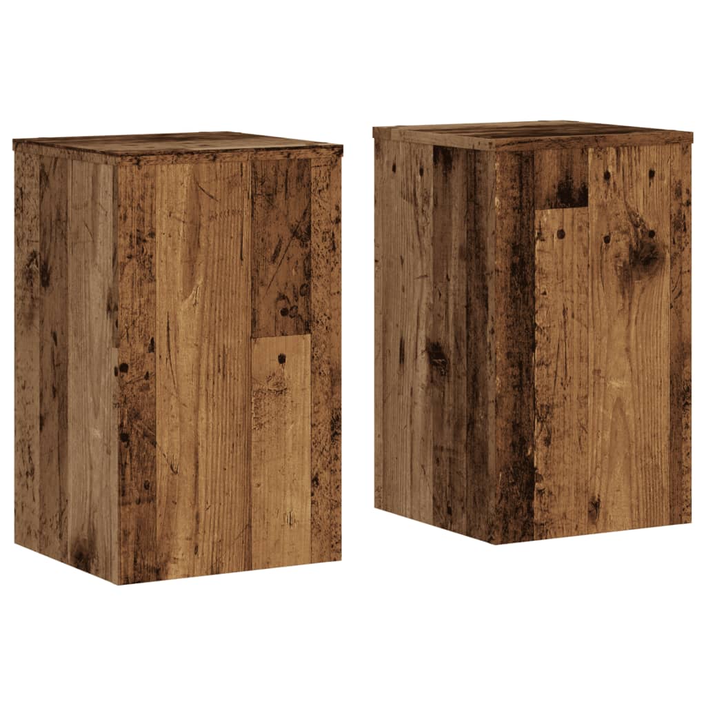 vidaXL Plant Stand 2 pcs Old Wood 30 x 30 x 50 cm Engineered Wood 2