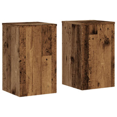vidaXL Plant Stand 2 pcs Old Wood 30 x 30 x 50 cm Engineered Wood 2