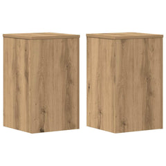 vidaXL Plant Stand 2 pcs Oak 30 x 30 x 50 cm Engineered Wood 2