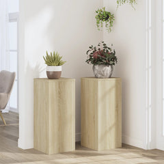 vidaXL Plant Stand 2 pcs Sonoma Oak 30 x 30 x 70 cm Engineered Wood 1