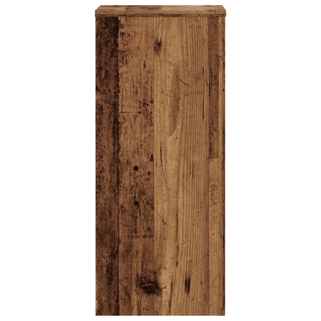 vidaXL Plant Stand 2 pcs Old Wood 30 x 30 x 70 cm Engineered Wood 4