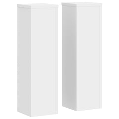 vidaXL Plant Stand 2 pcs White 17 x 17 x 60 cm Engineered Wood 2