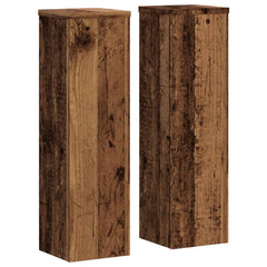 vidaXL Plant Stand 2 pcs Old Wood 17 x 17 x 60 cm Engineered Wood 2