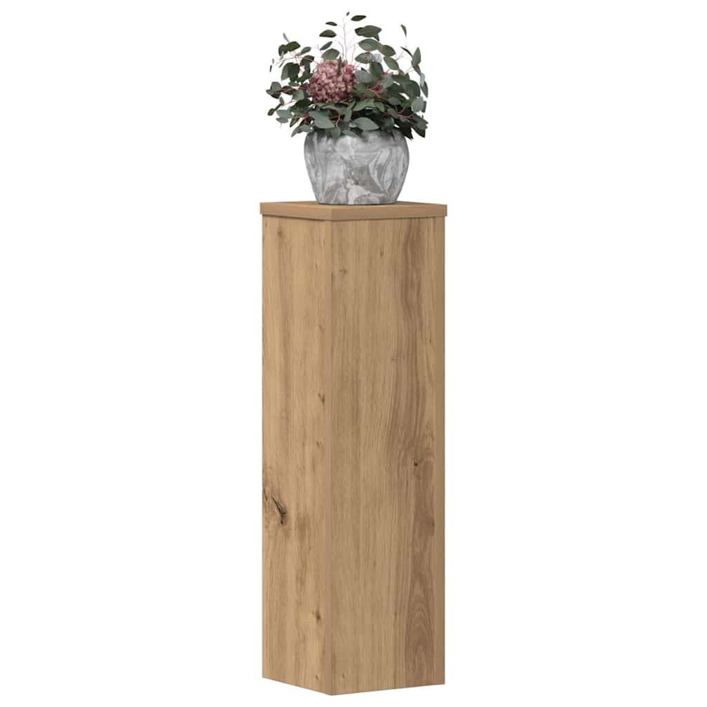 Plant Stand 2pcs 17x17x60 cm Engineered Wood Width 17 cm Oak