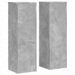 vidaXL Plant Stand 2 pcs Concrete Grey 25 x 25 x 80 cm Engineered Wood 2