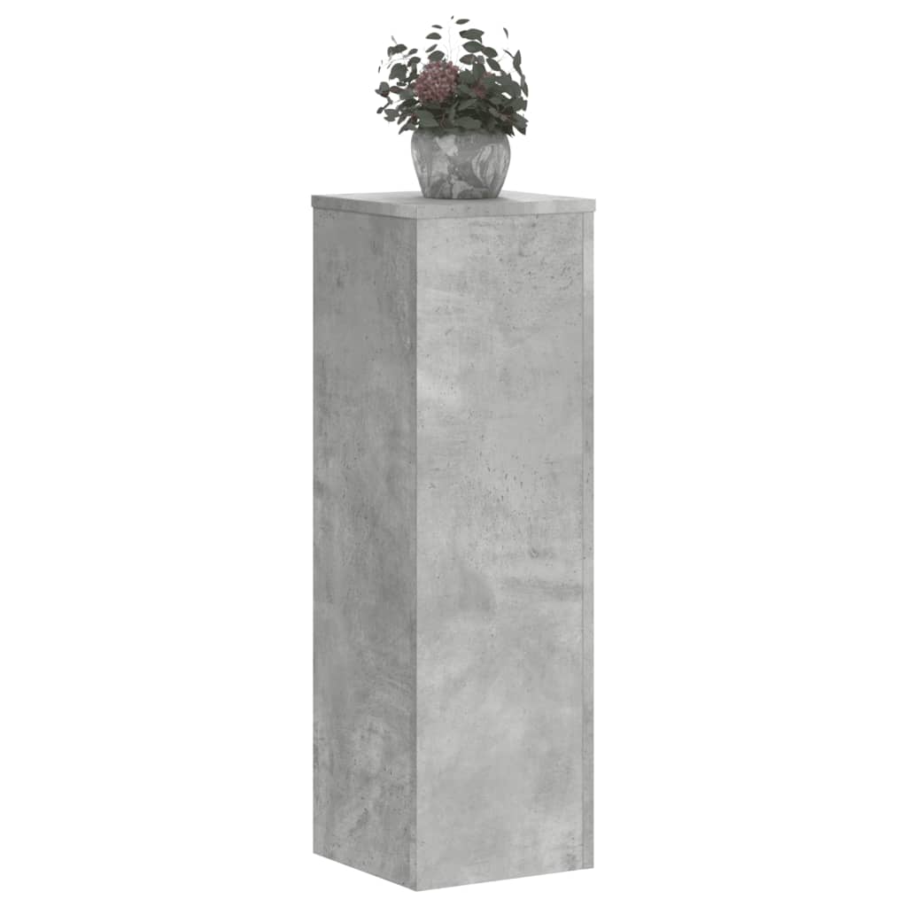 Plant Stand 2pcs Engineered Wood Width 25 cm Concrete grey