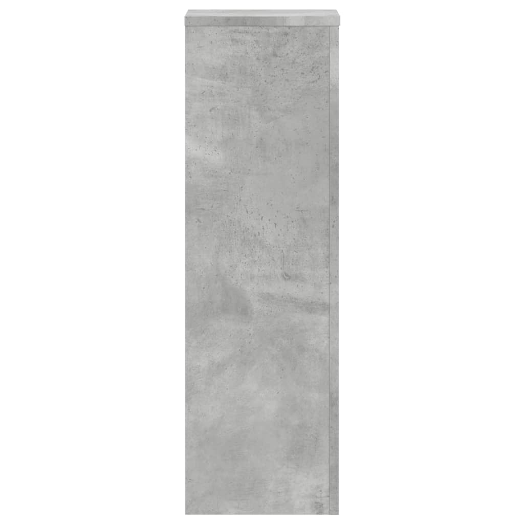 vidaXL Plant Stand 2 pcs Concrete Grey 25 x 25 x 80 cm Engineered Wood 4