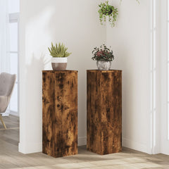 vidaXL Plant Stand 2 pcs Smoked Oak Engineered Wood 1