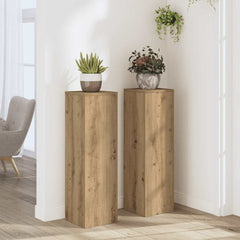 vidaXL Plant Stand 2 pcs Oak 25 x 25 x 80 cm Engineered Wood 1