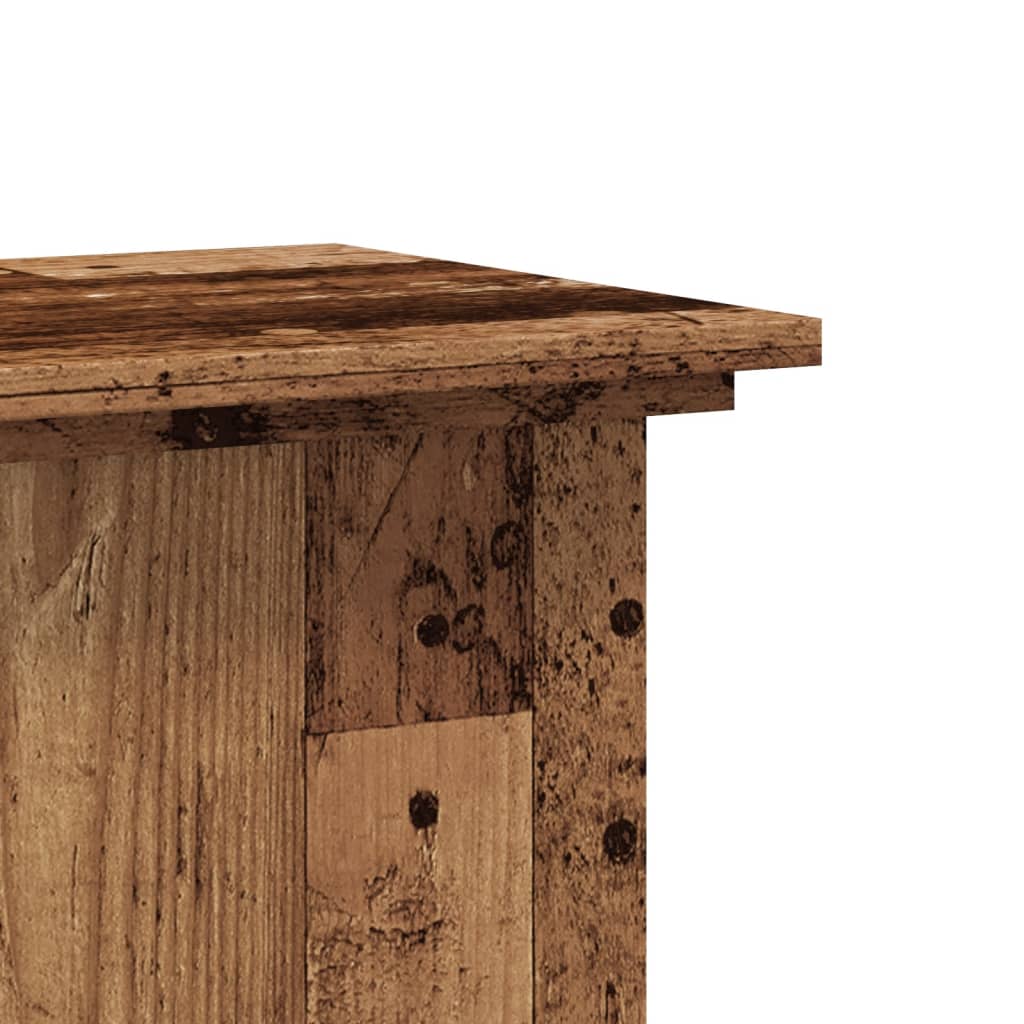 vidaXL Plant Stand Old Wood 33 x 33 x 60 cm Engineered wood 6
