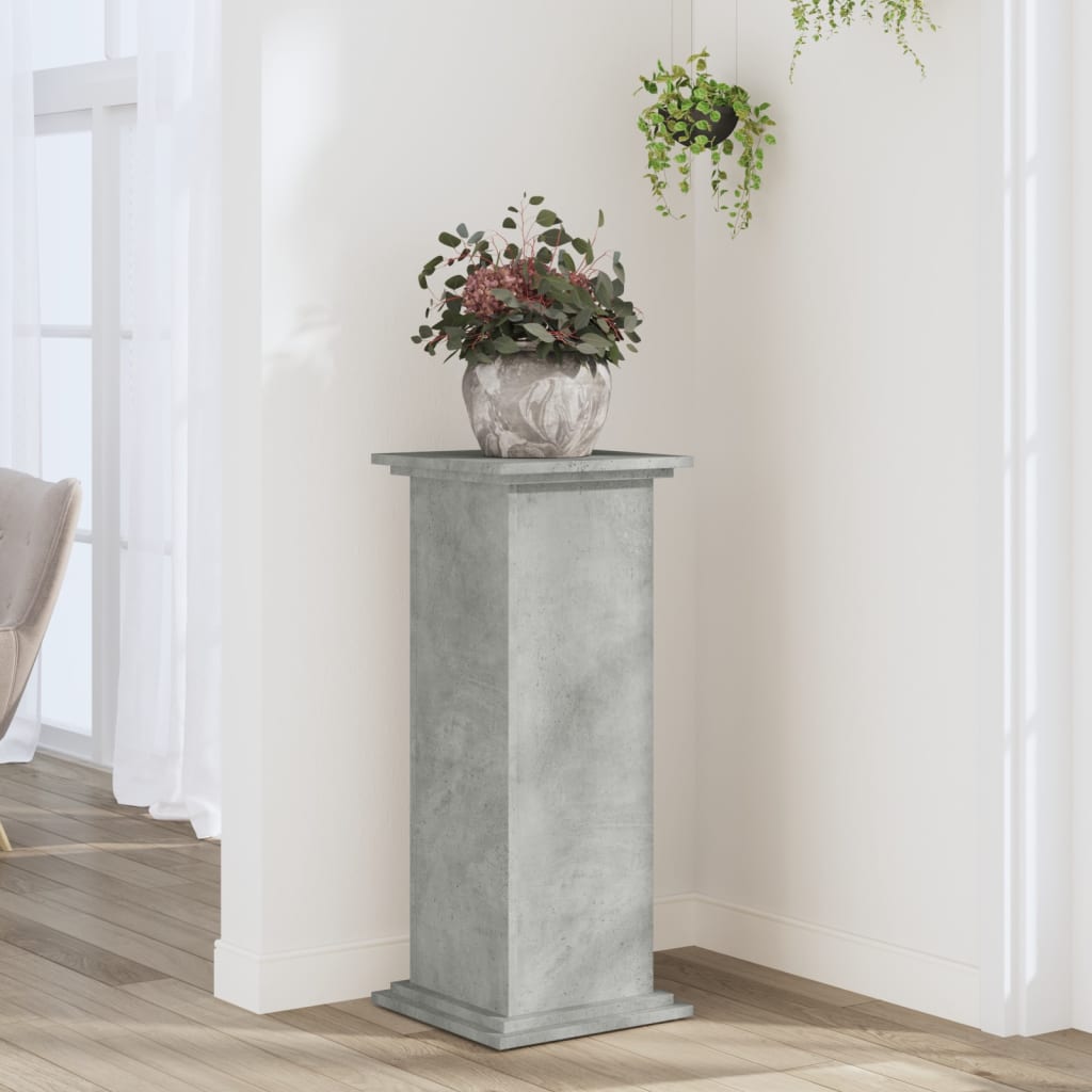 vidaXL Plant Stand Concrete Grey 33 x 33 x 80 cm Engineered wood 1