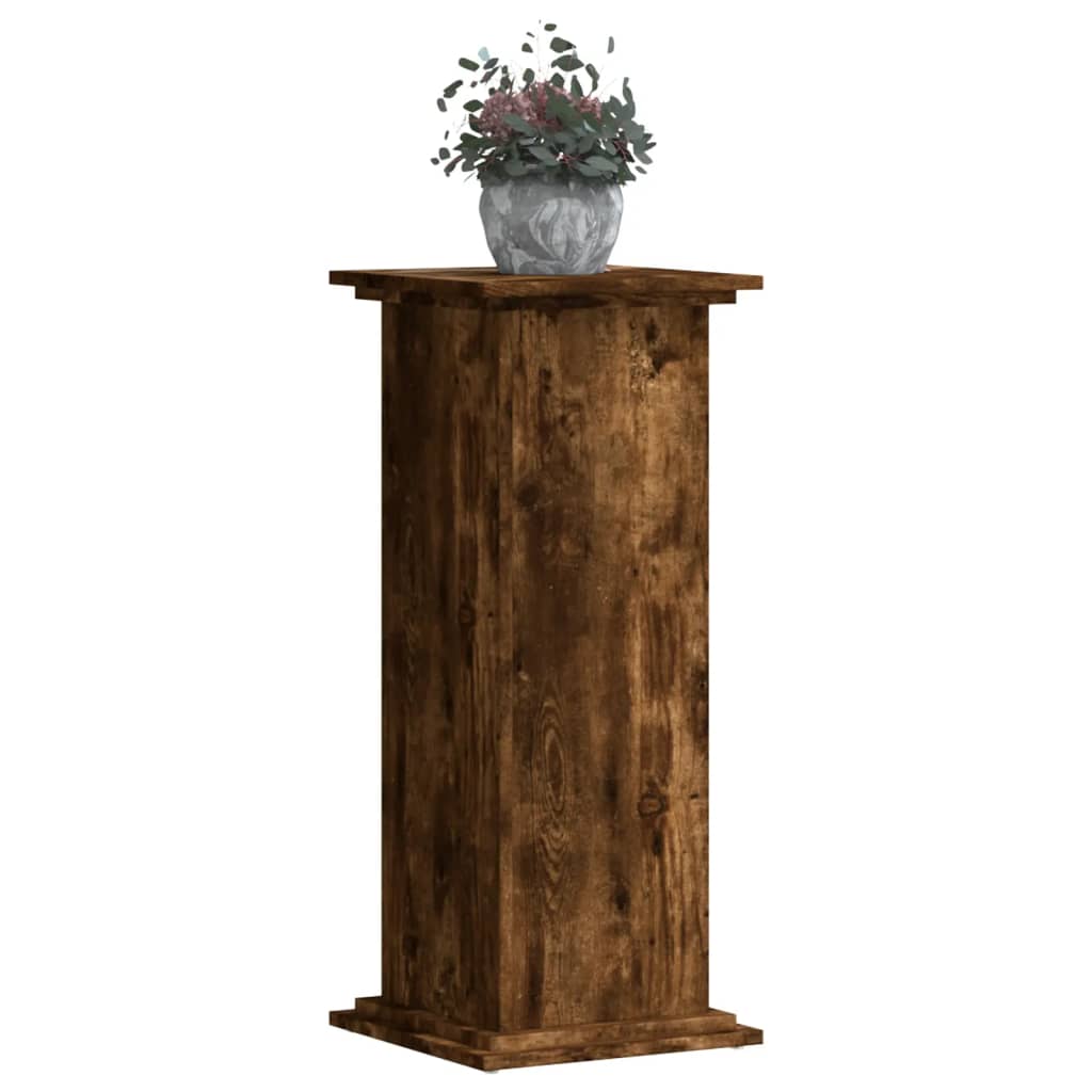 Plant Stand Engineered Wood 33 x 33 x 80 cm Smoked oak