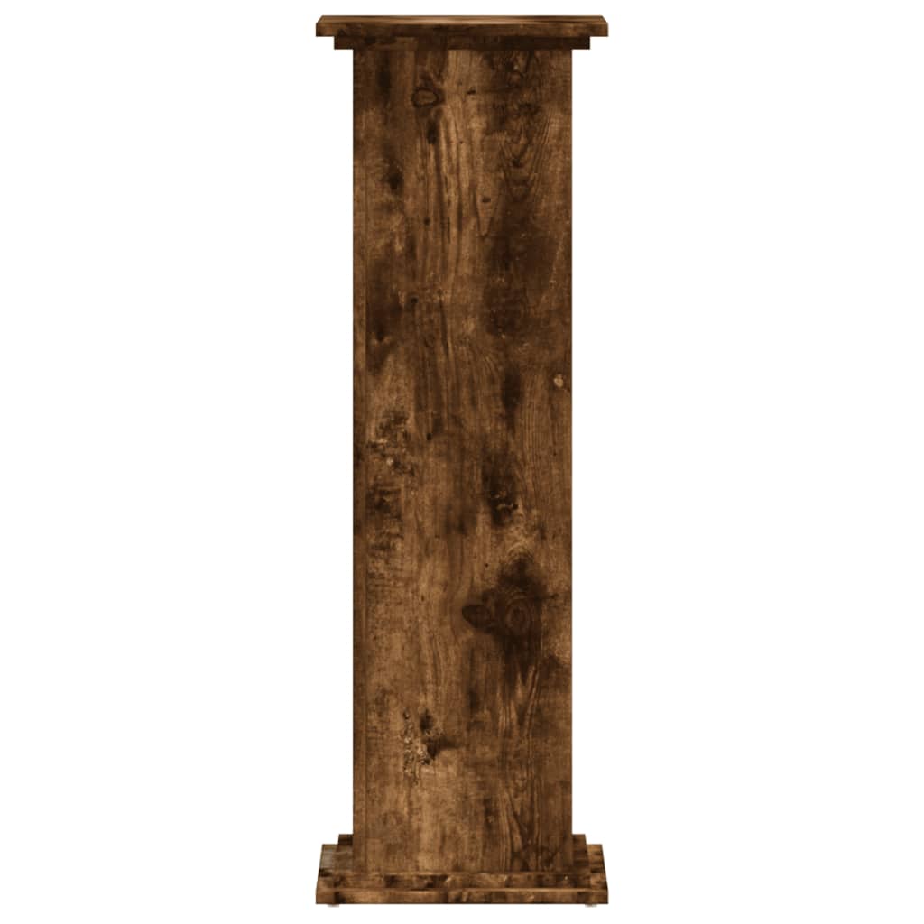 vidaXL Plant Stand Smoked Oak 33 x 33 x 100 cm Engineered wood 5