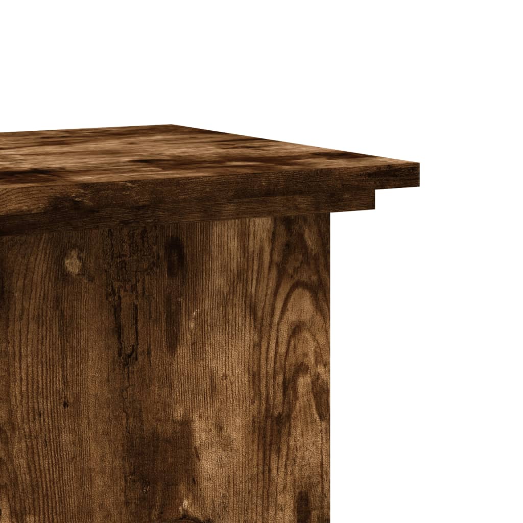 vidaXL Plant Stand Smoked Oak 33 x 33 x 100 cm Engineered wood 6