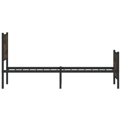 vidaXL Metal Bed Frame without Mattress Smoked Oak 75x190 cm Small Single 6
