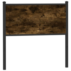 vidaXL Replace Headboard Smoked Oak 75 cm Engineered Wood and Steel 5